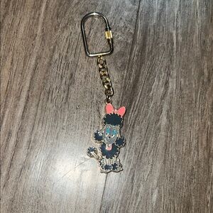 Poodle Keychain with Pink Bow